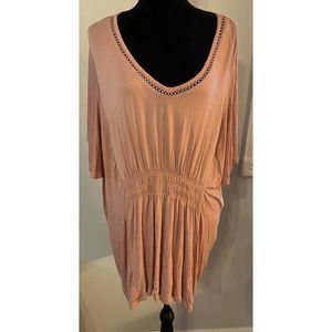 American Rag Cie Women’s Plus Size Top 2X Shirt Tunic Short Sleeve NEW